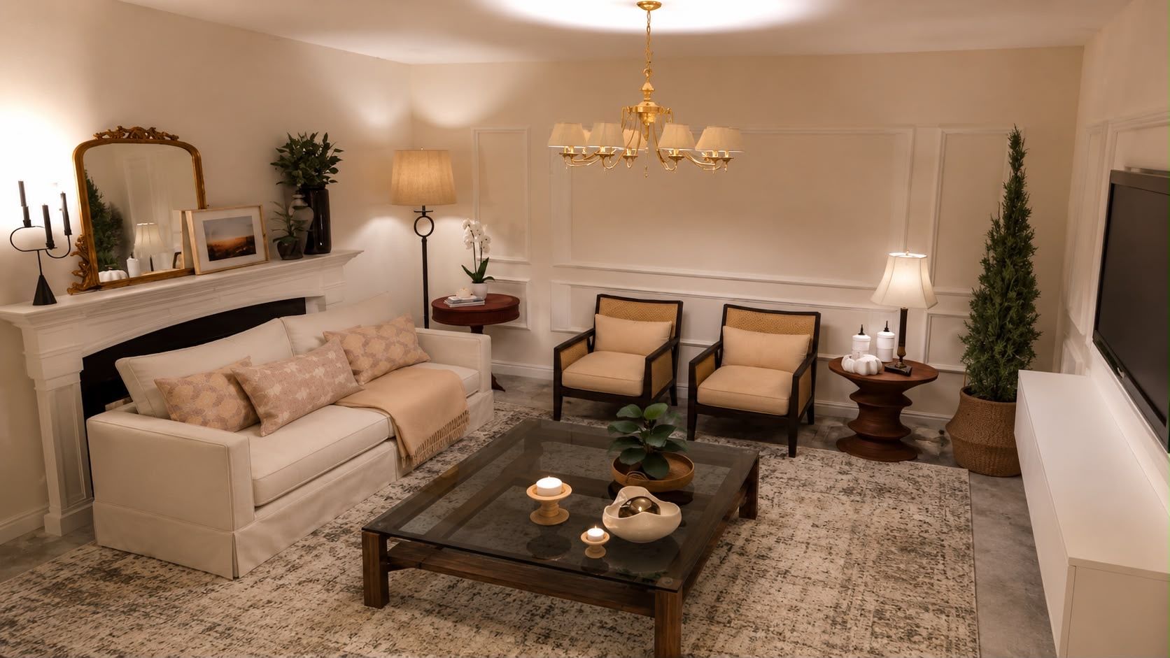 Espace intérieur chaleureux et élégant